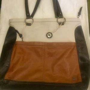 The Sak Leather Color-Block Tote Bag